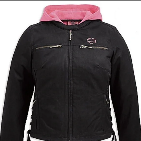 HARLEY DAVIDSON WOMEN'S PINK LABEL 3-IN-1 CASUAL JACKET WITH VEST - Picture 3 of 16